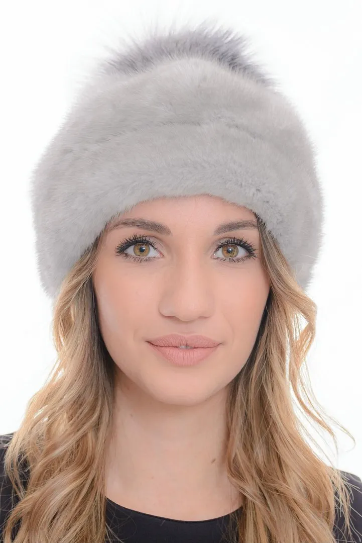 Cappello Visone Pon Pon