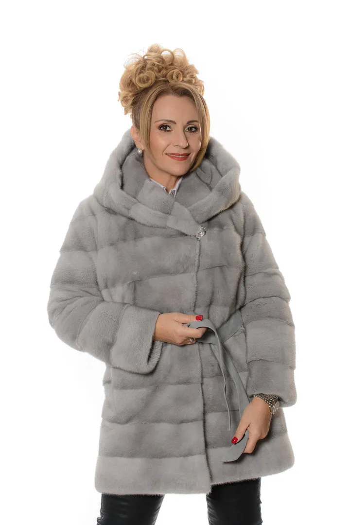 Cappotto Visone zaffiro mod. V98